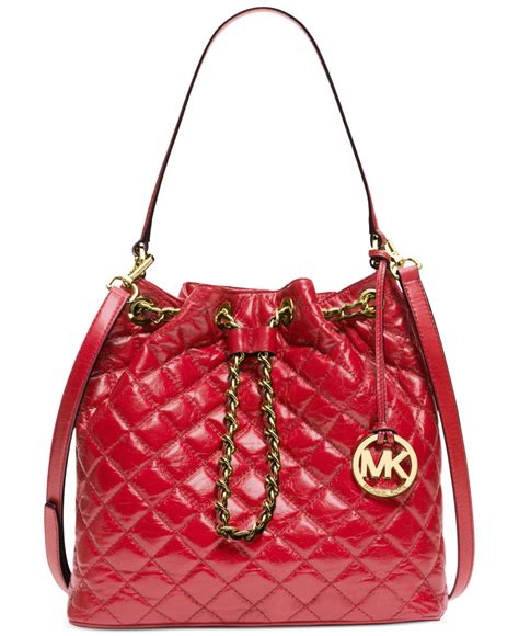 michael kors bag red|Michael Kors red shoulder bag.